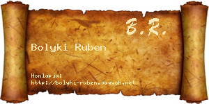 Bolyki Ruben névjegykártya
